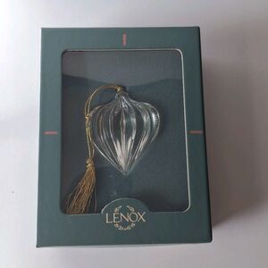 Lenox China Crystal Glass Heart Holiday Gem Ornament 1993 In Box Vintage